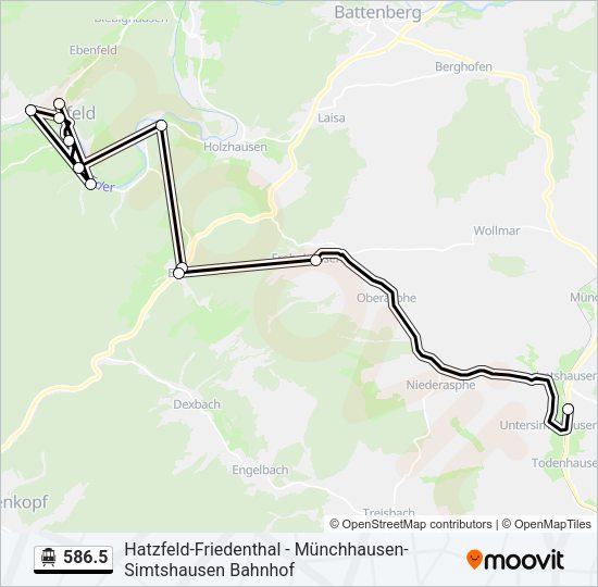 S-Bahn 586.5: карта маршрута