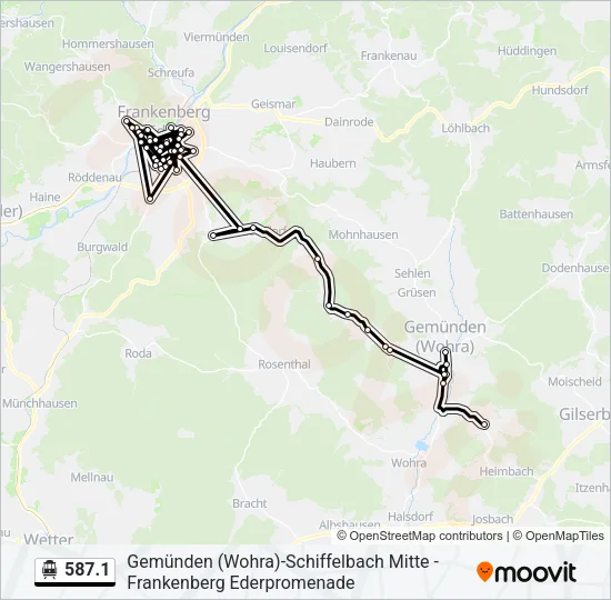 587.1 S-Bahn Line Map