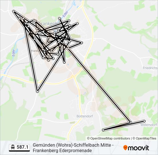 S-Bahn 587.1: карта маршрута