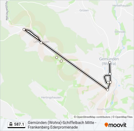 S-Bahn 587.1: карта маршрута