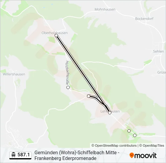 587.1 S-Bahn Line Map