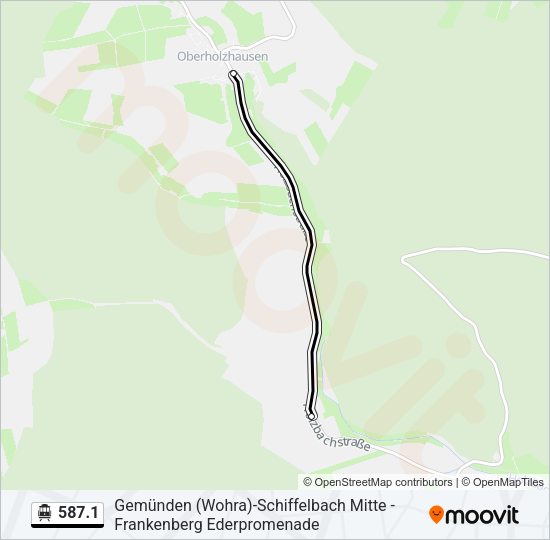 S-Bahn 587.1: карта маршрута
