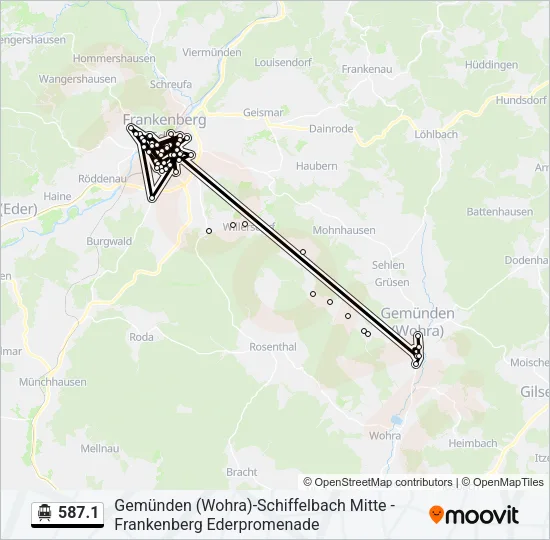 587.1 S-Bahn Line Map