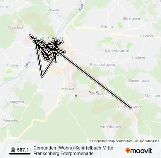 587.1 S-Bahn Line Map