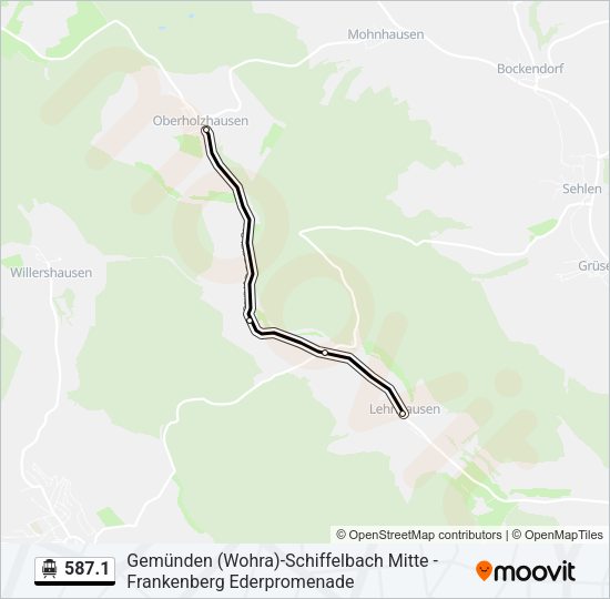 S-Bahn 587.1: карта маршрута