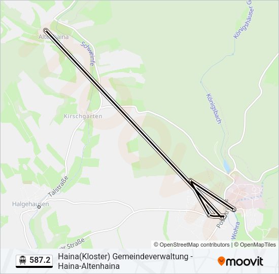 S-Bahn 587.2: карта маршрута
