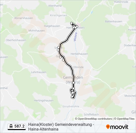 S-Bahn 587.2: карта маршрута