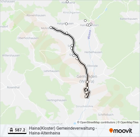 S-Bahn 587.2: карта маршрута