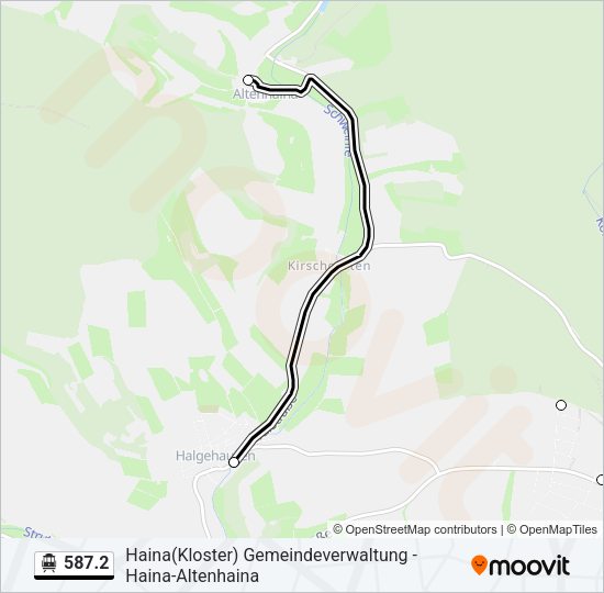 S-Bahn 587.2: карта маршрута