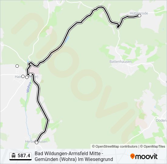 S-Bahn 587.4: карта маршрута
