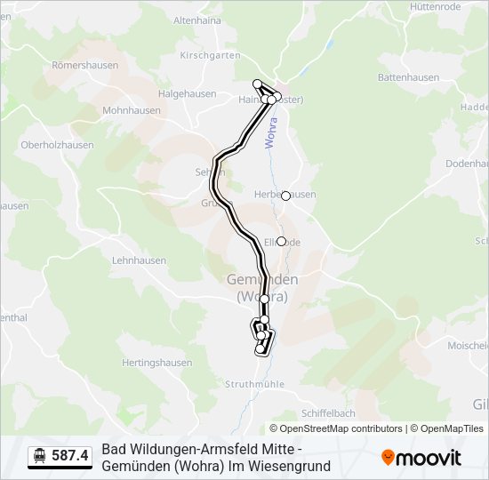 S-Bahn 587.4: карта маршрута