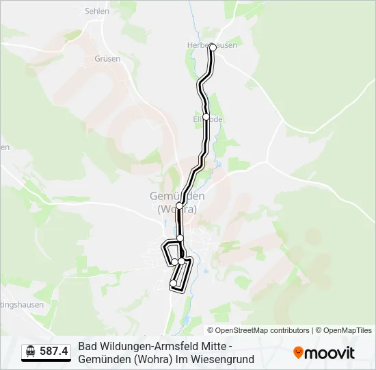 587.4 S-Bahn Line Map