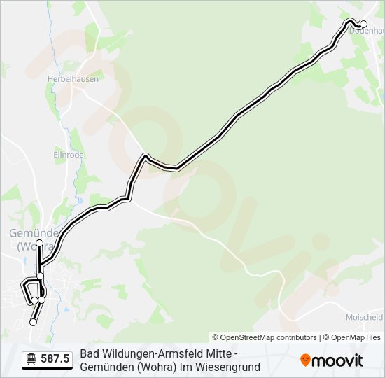 S-Bahn 587.5: карта маршрута