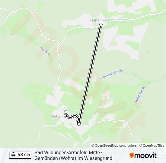 S-Bahn 587.5: карта маршрута
