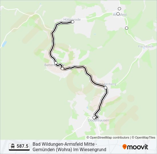 S-Bahn 587.5: карта маршрута