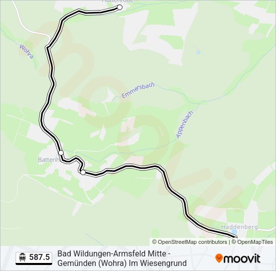 S-Bahn 587.5: карта маршрута