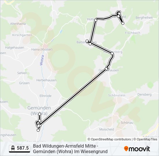 S-Bahn 587.5: карта маршрута