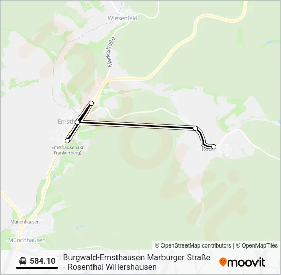 S-Bahn 584.10: карта маршрута