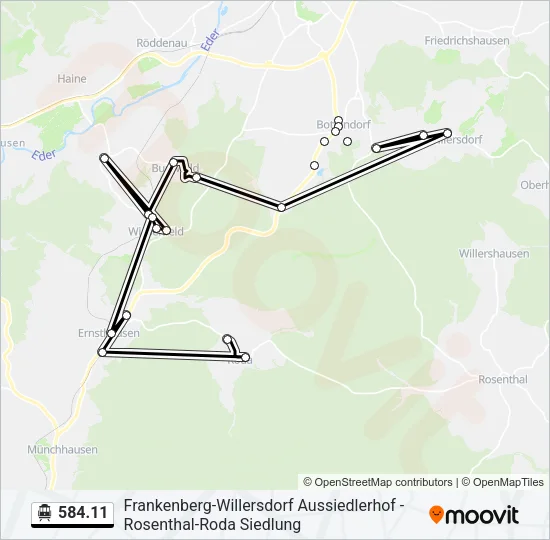 584.11 S-Bahn Line Map