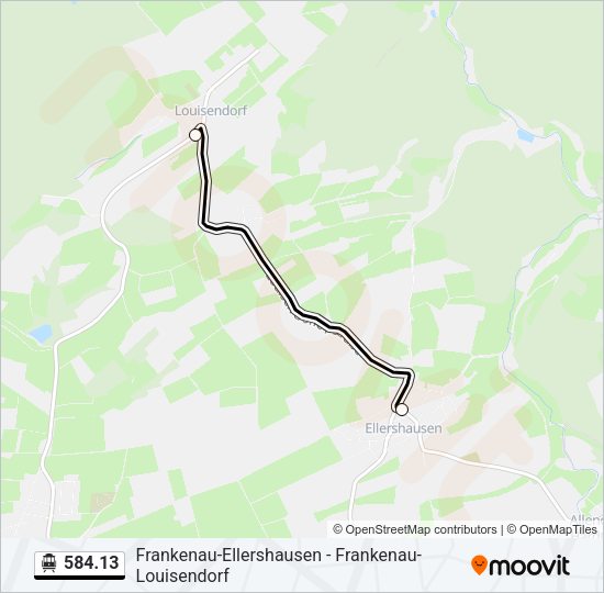 S-Bahn 584.13: карта маршрута