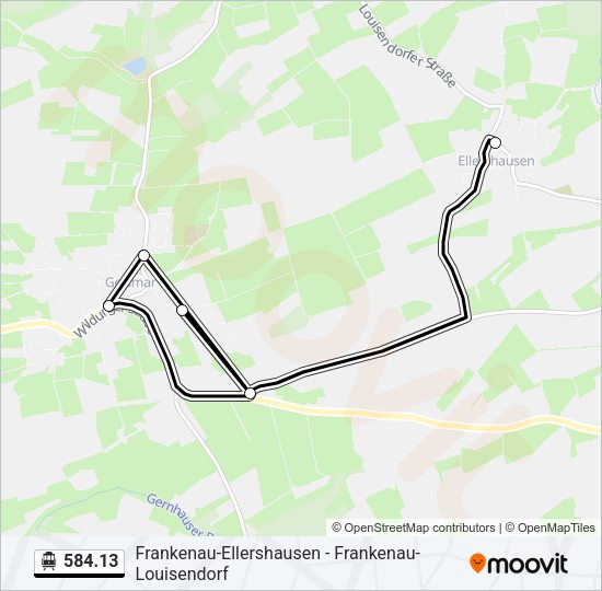 S-Bahn 584.13: карта маршрута