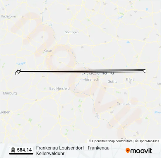 584.14 S-Bahn Line Map
