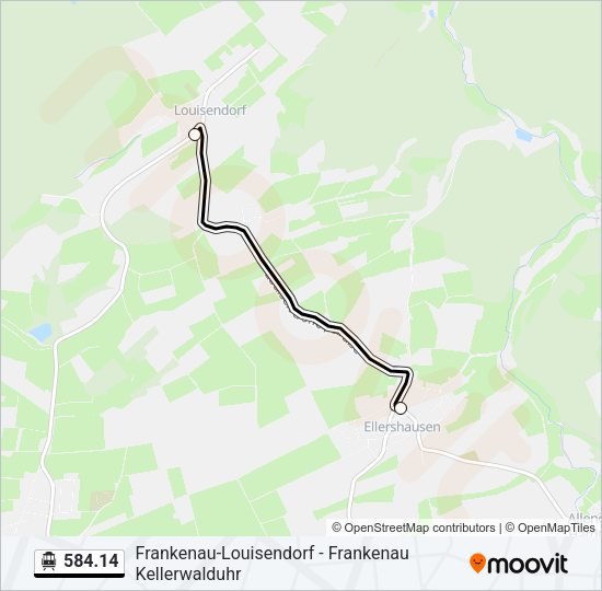 S-Bahn 584.14: карта маршрута