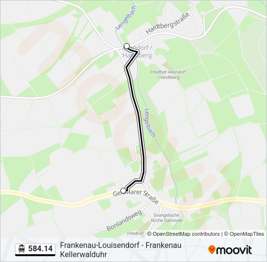 S-Bahn 584.14: карта маршрута