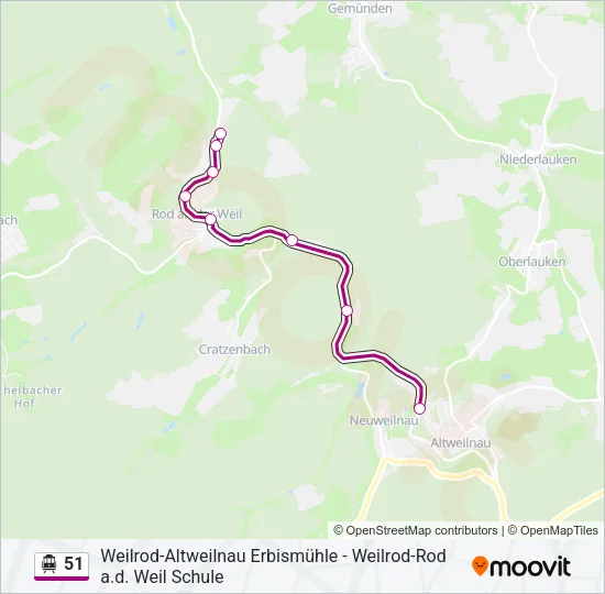 51 S-Bahn Line Map