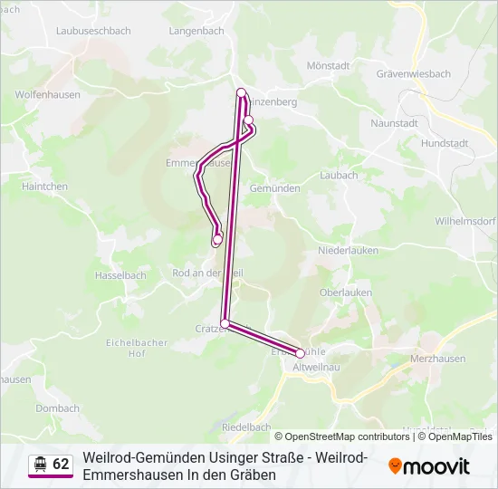 62 S-Bahn Line Map
