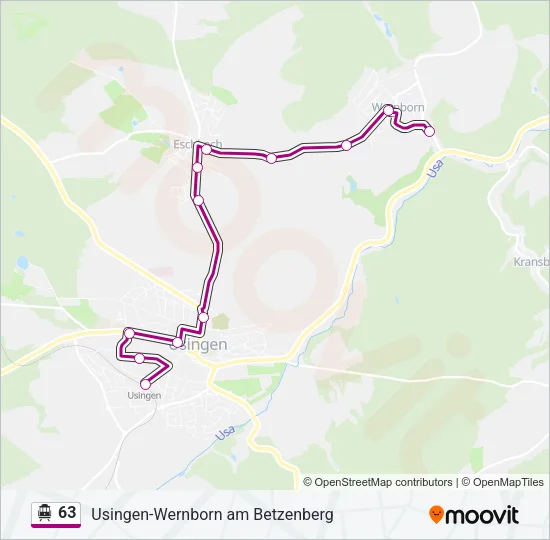 63 S-Bahn Line Map