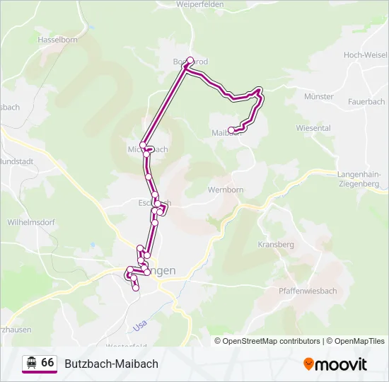 66 S-Bahn Line Map