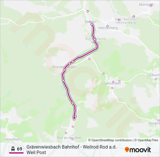 69 S-Bahn Line Map