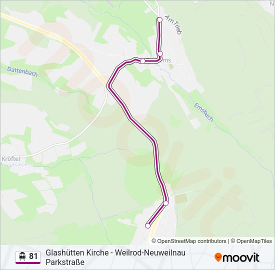 S-Bahn 81: карта маршрута