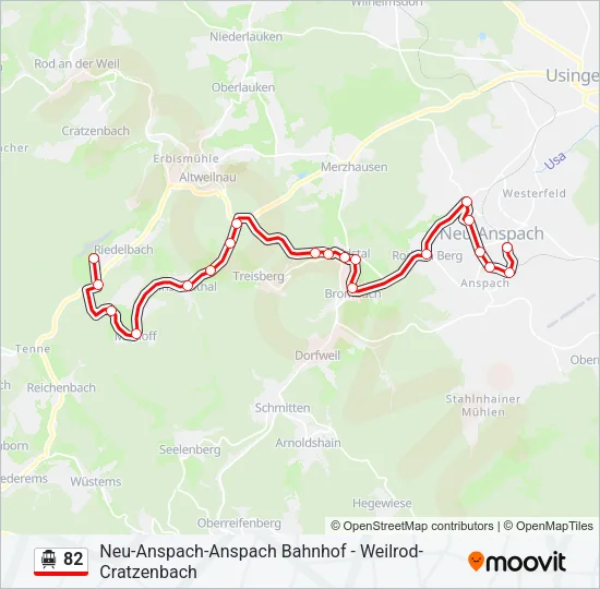 82 S-Bahn Line Map