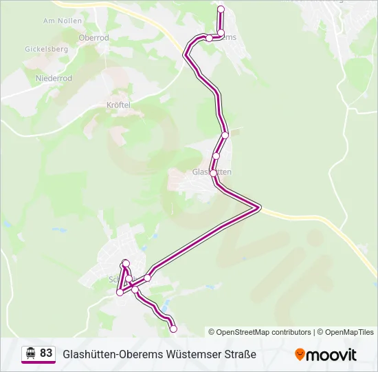 83 S-Bahn Line Map