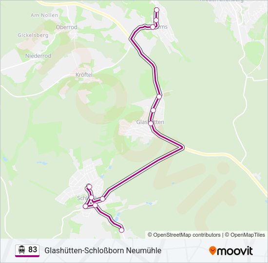 S-Bahn 83: карта маршрута