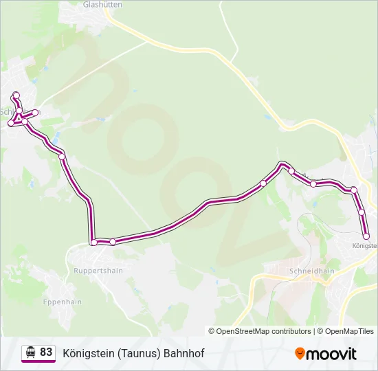 83 S-Bahn Line Map