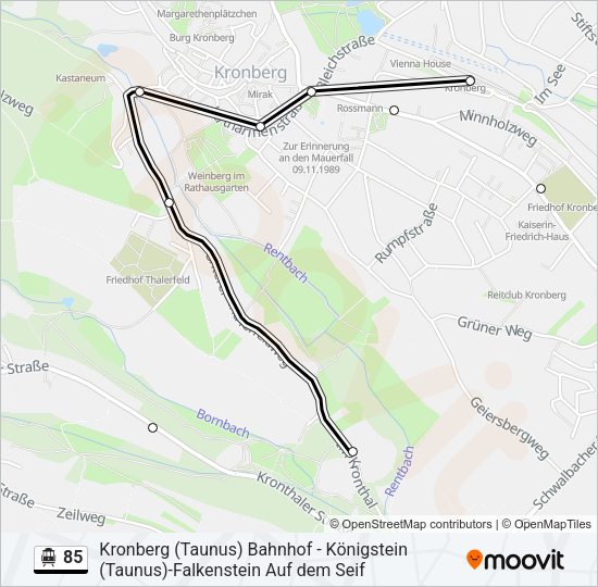 S-Bahn 85: карта маршрута
