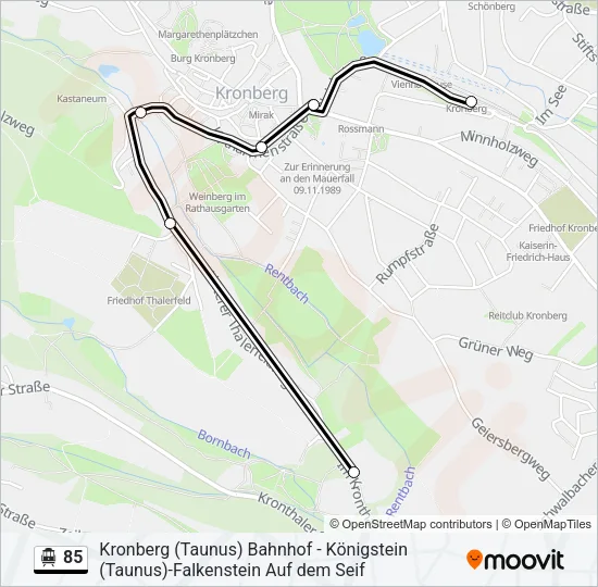 S-Bahn 85: карта маршрута