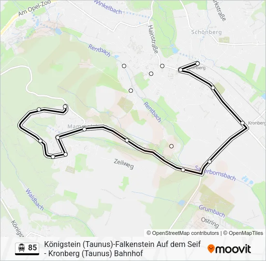 S-Bahn 85: карта маршрута