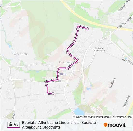 S-Bahn 63: карта маршрута