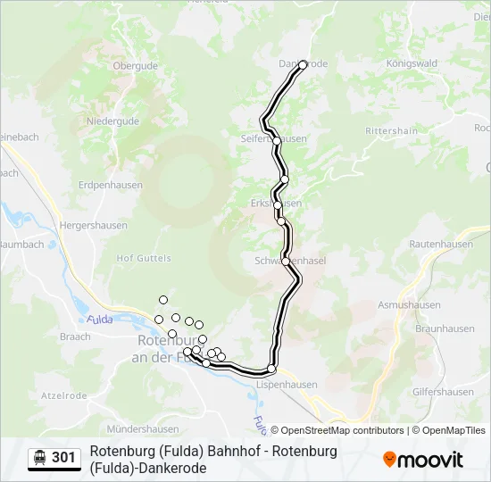 S-Bahn 301: карта маршрута