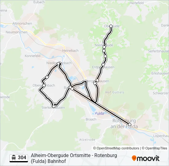 304 S-Bahn Line Map