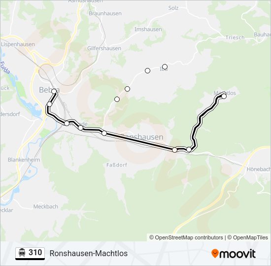 S-Bahn 310: карта маршрута