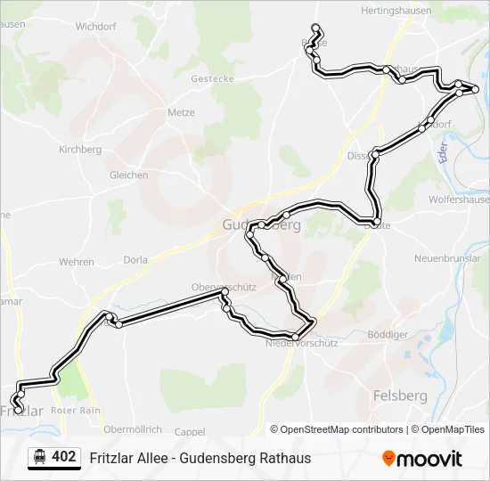 S-Bahn 402: карта маршрута