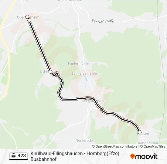 S-Bahn 423: карта маршрута