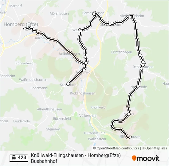 S-Bahn 423: карта маршрута