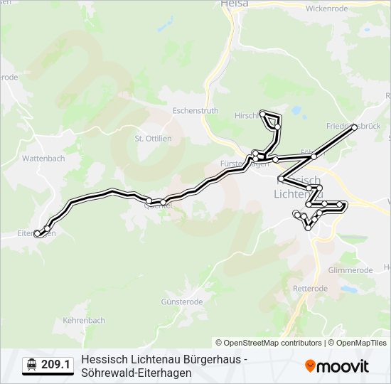 S-Bahn 209.1: карта маршрута
