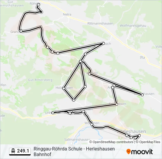 S-Bahn 249.1: карта маршрута
